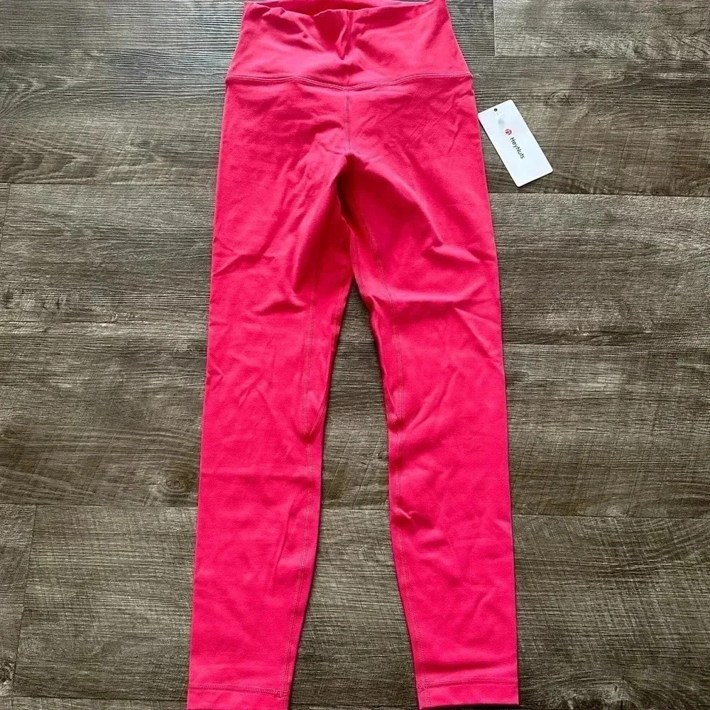 HeyNuts Women’s Essential 7/8 Yoga 25" High Rise Size XS Hot pink NWT